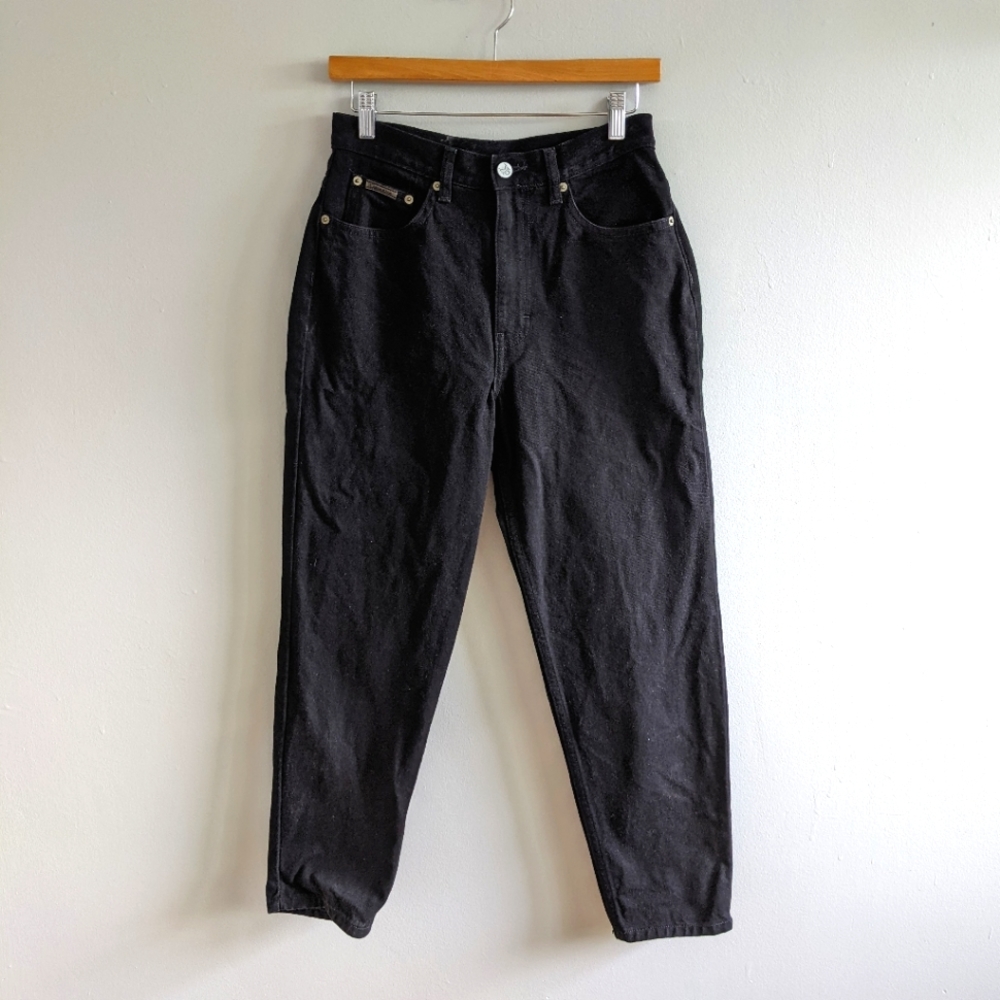 CALVIN KLEIN Vtg Balloon Fit Black Jeans 10